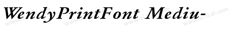 WendyPrintFont Mediu字体转换